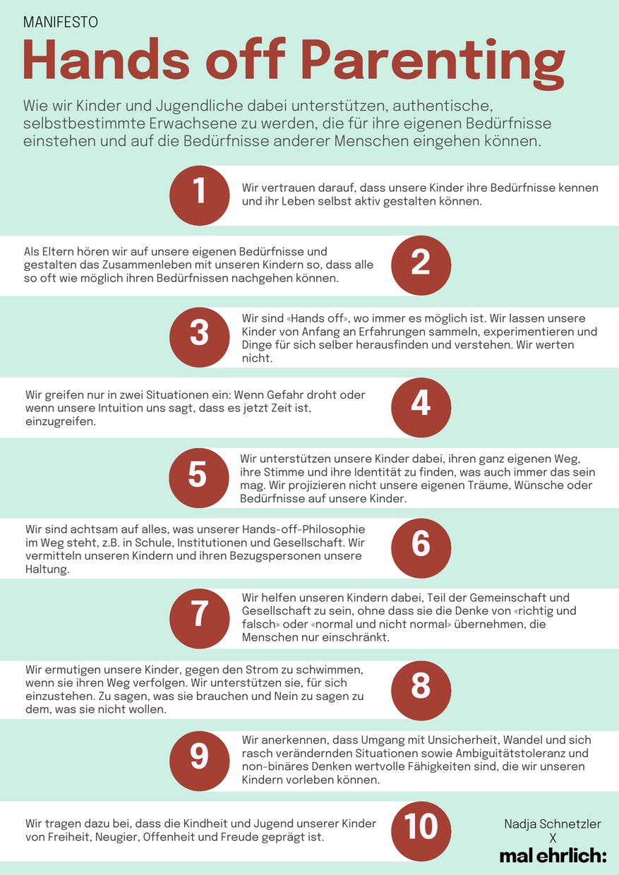 Hands Off Parenting Manifesto